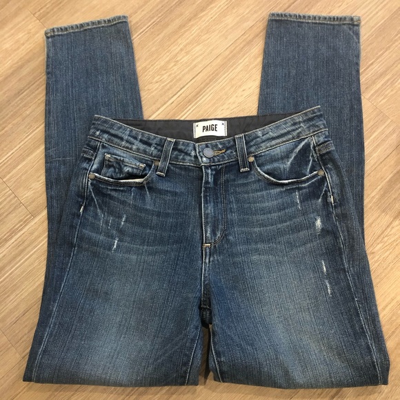 Paige Hoxton Ankle Peg Skinny Distressed Jeans - Picture 2 of 6